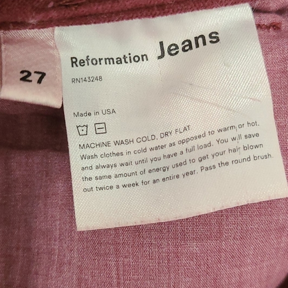 Reformation Velvet Wine Red Rebecca Pant Size 27 - Picture 3 of 8